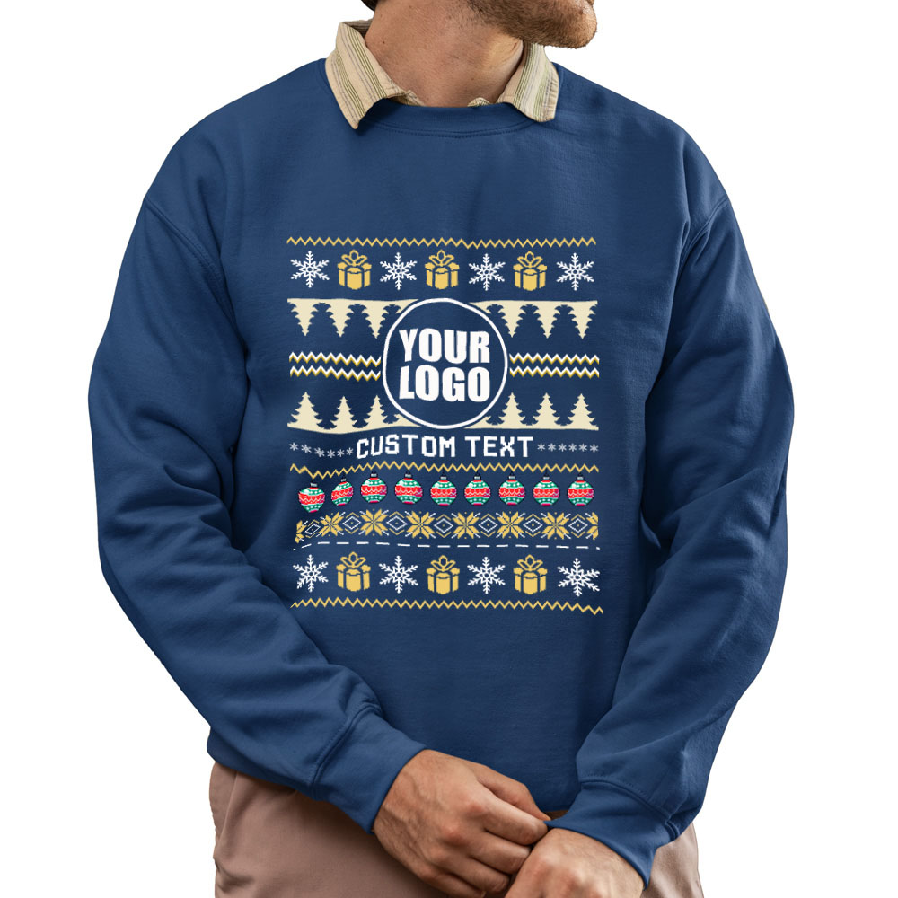 Custom Logo With Christmas Ornament Ugly Sweatshirt 8